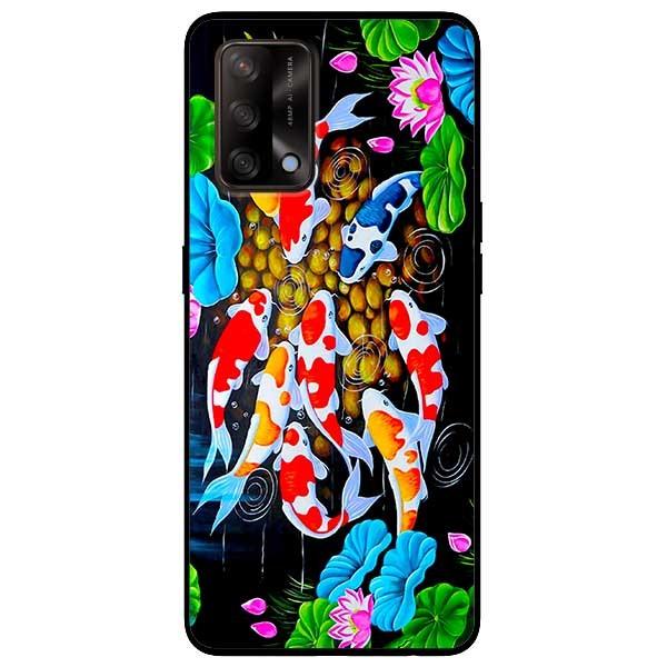Ốp lưng dành cho Oppo A54 - A74 - A94 - mẫu Koi Sen Hồng