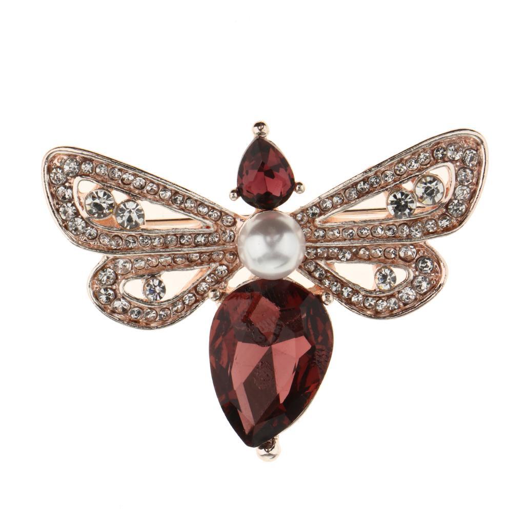 Fashion Charm Crystal Rhinestone Bee Animal Brooch Pins Jewelry