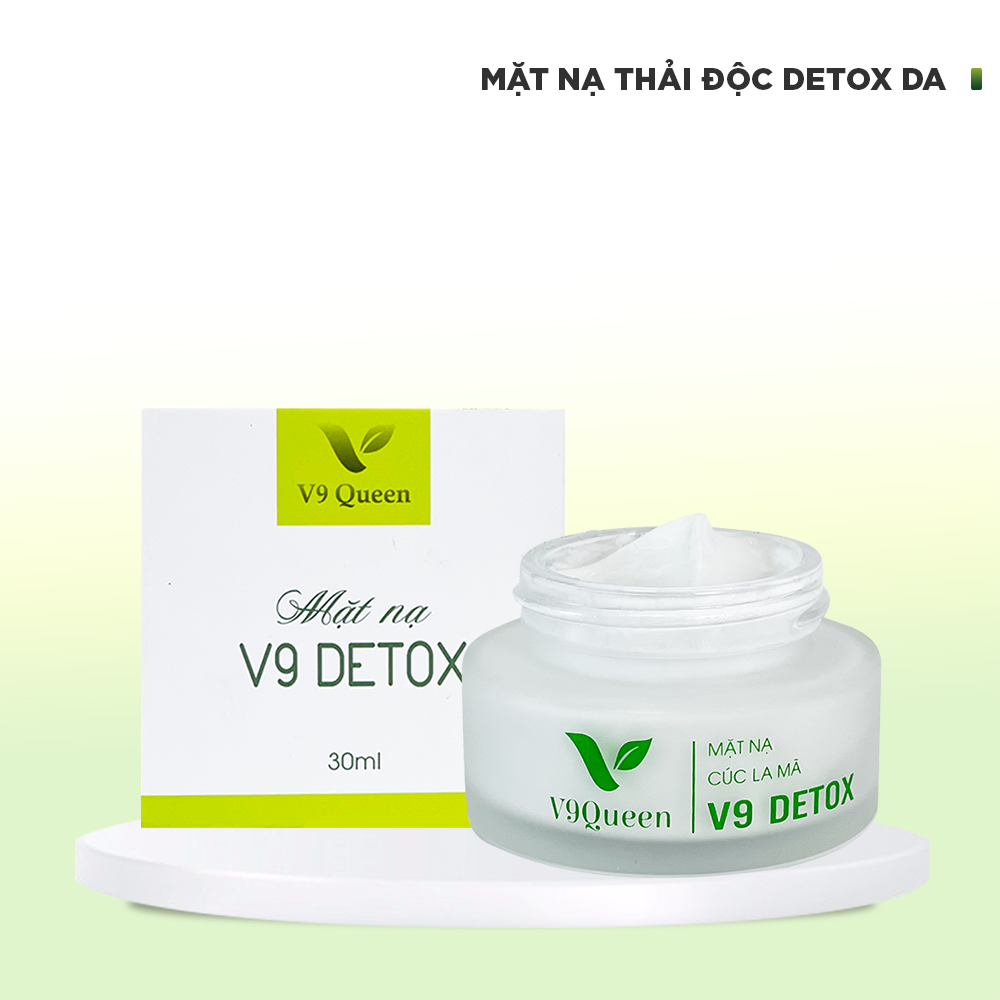 Mặt Nạ Thải Độc V9Queen, Ngăn Ngừa Mụn Nám, Dưỡng Trắng Da