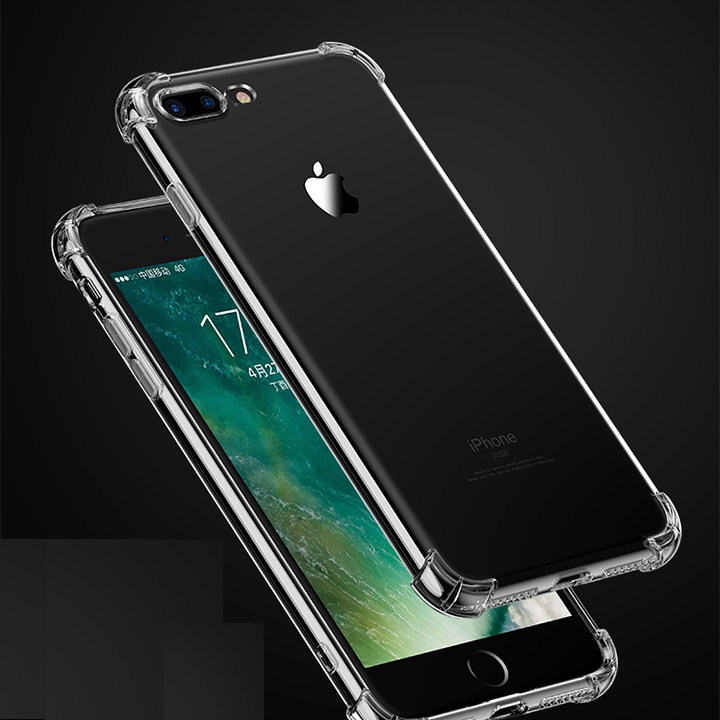 Ốp Silicon Dẻo Trong Chống Sốc Cho Iphone 7 Plus và Iphone 8 Plus