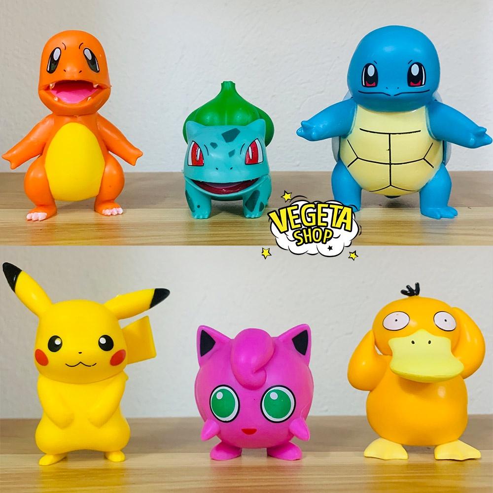Mô hình Charmander Pikachu Bubasaur Squirtle Psyduck Jigglypuff nguyên bản - Cao 5~8cm