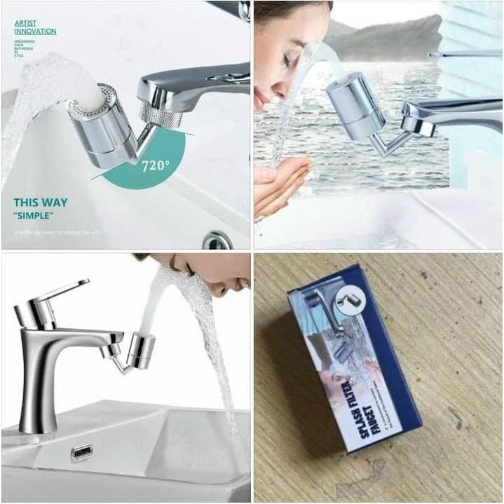 Đầu Vòi Tăng Áp Xoay 720 Độ Gắn Vòi Bồn Rửa Mặt Tiện Dụng - Hàng Chất Lượng KST
