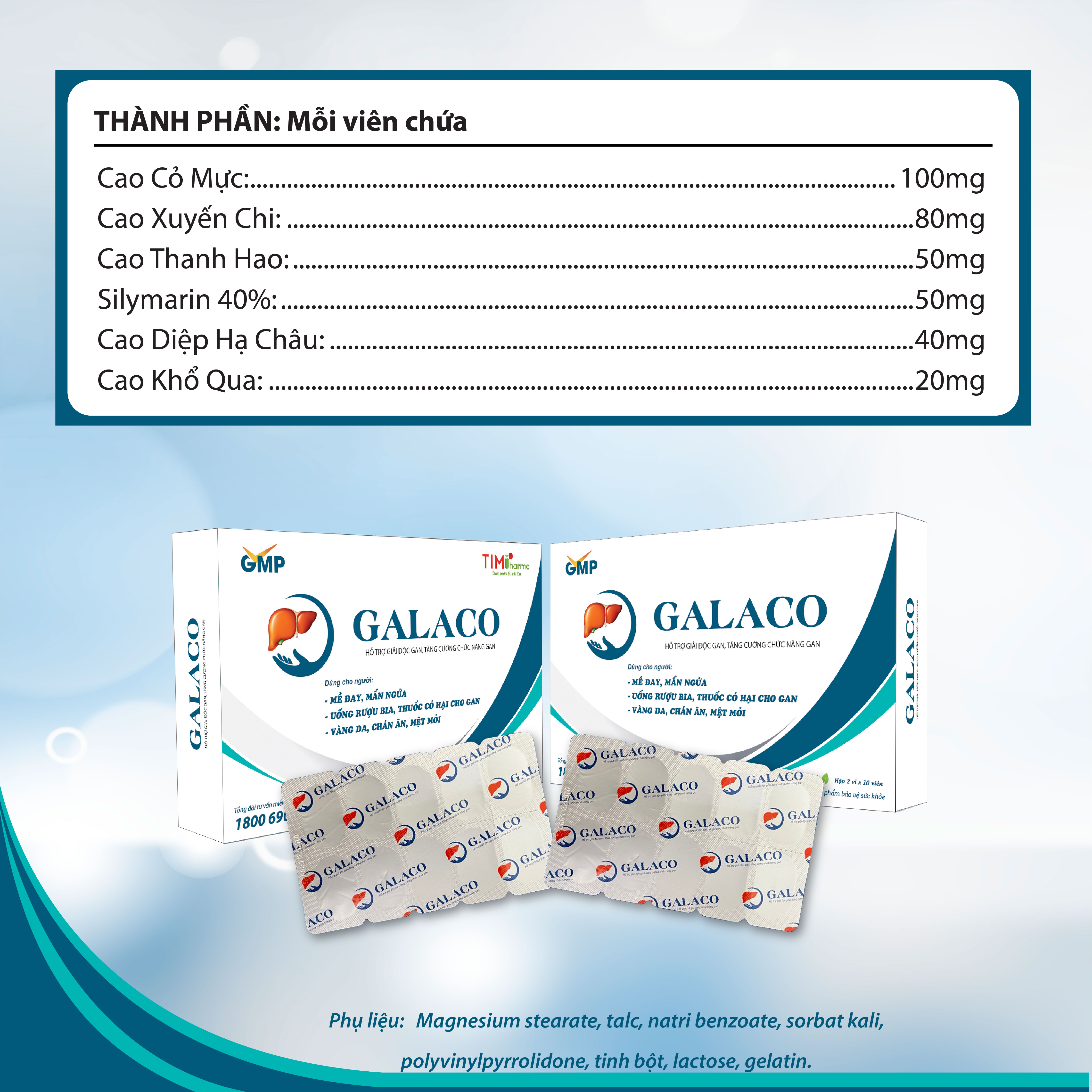 TPBVSK GALACO - Hỗ trợ giải độc gan, tăng cường chức năng gan