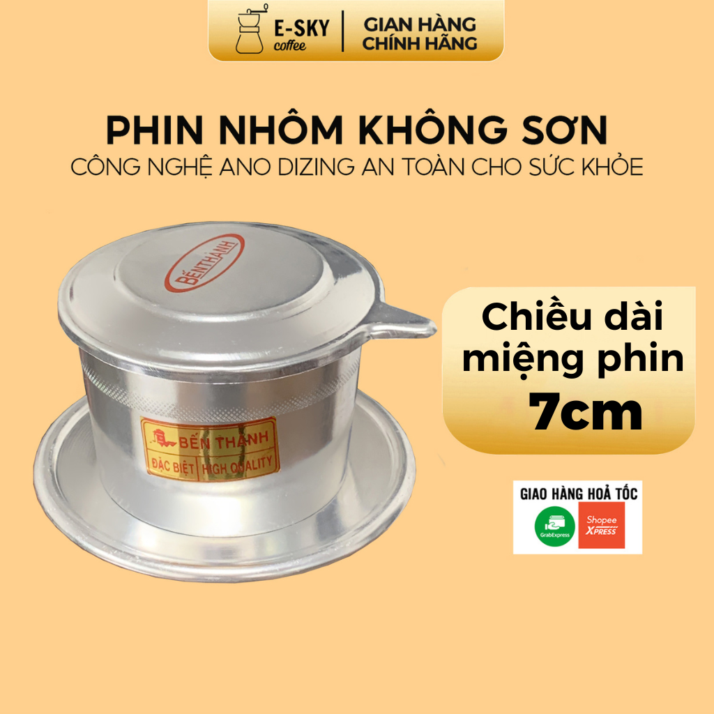 Phin Cà Phê Nhôm Nguyên Chất Không Sơn E-SKY COFFEE Size Nhỏ Và Lớn - BT