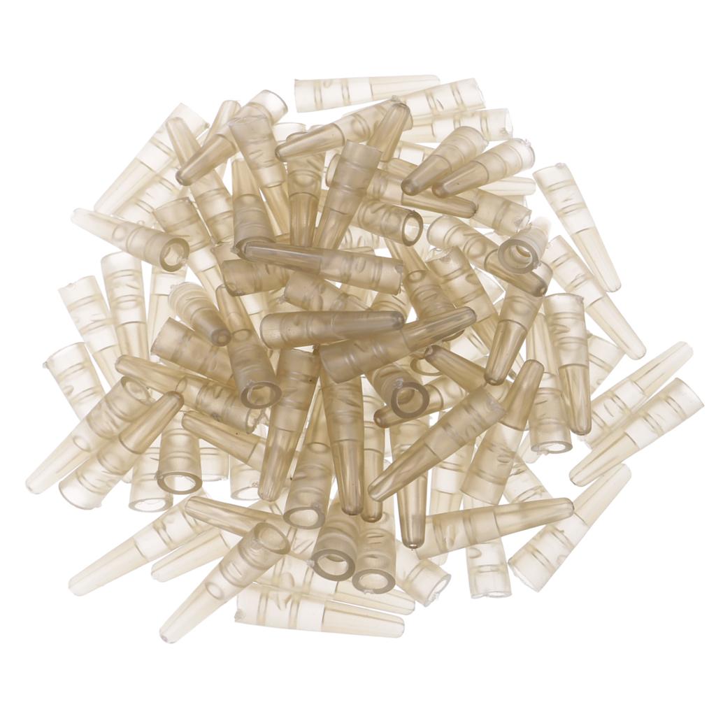 100pcs Saftey Lead Clip Tail Rubber Carp Fishing Terminal Rig Sleeves 17mm