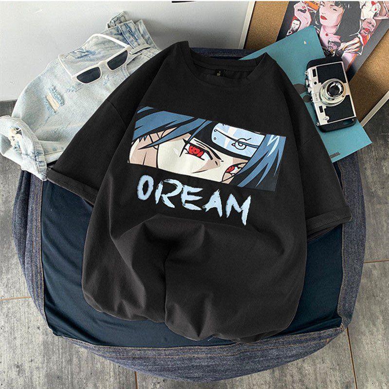 Áo Thun Tay Ngắn Dáng Rộng In Họa Tiết Hoạt Hình Thời Trang Mùa Hè Cho Nam