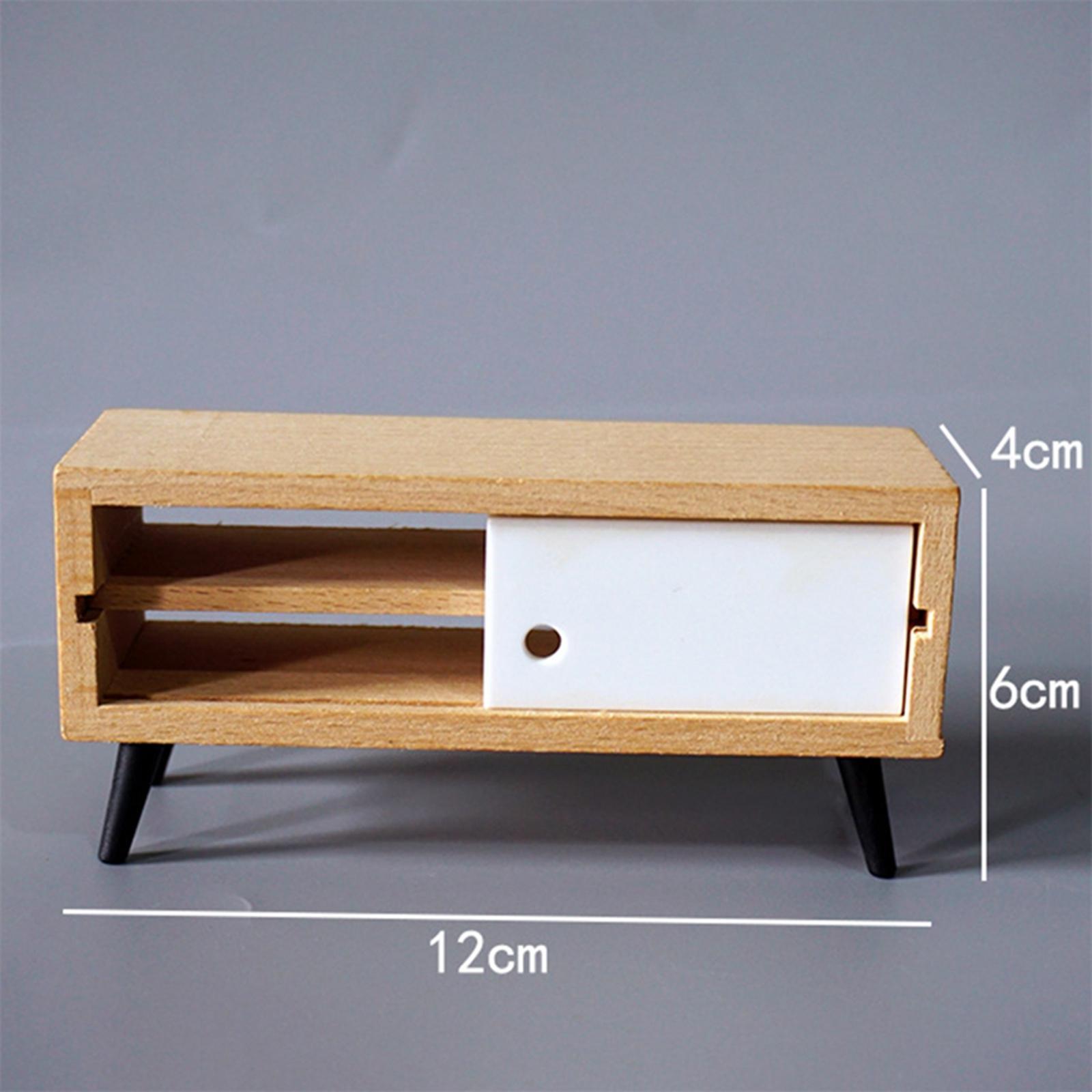 1/12 Dollhouse Miniature Wooden Bedroom Furniture Kit Chair Decor