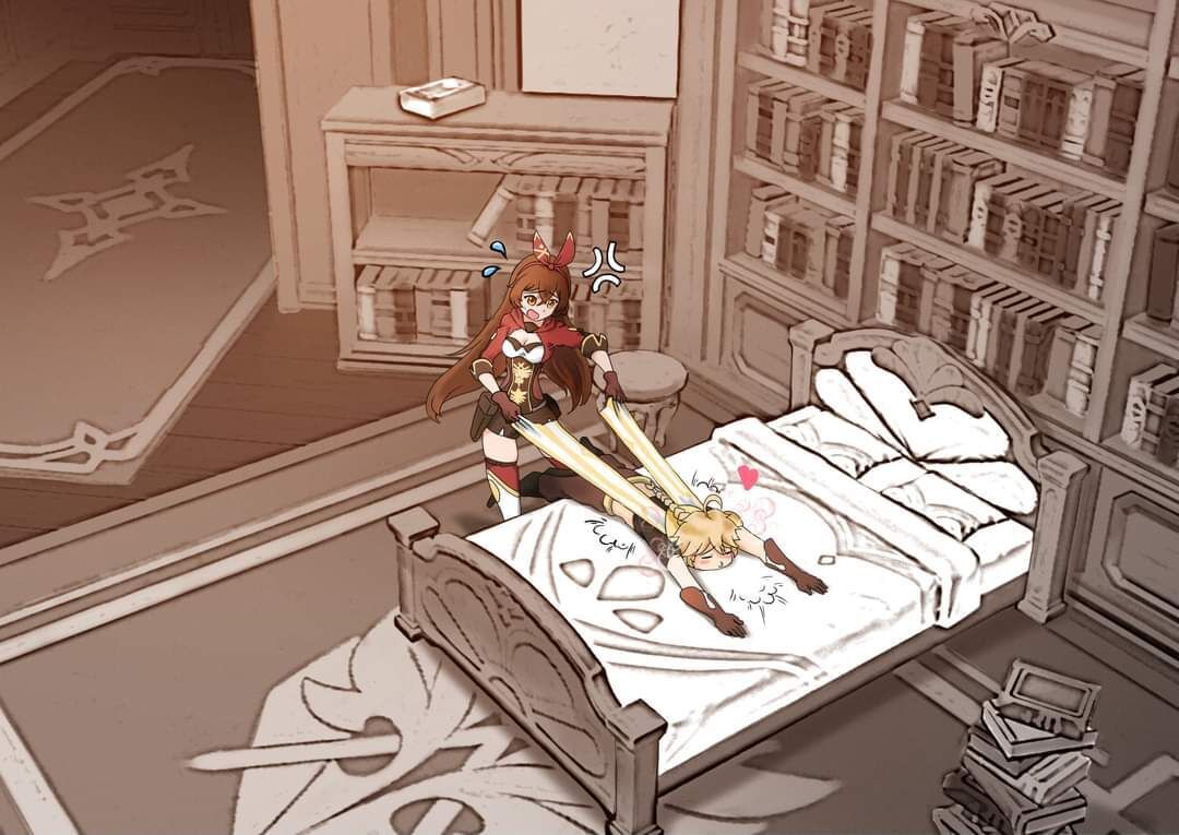 genshin impact aether x amber doujin chapter 1 3