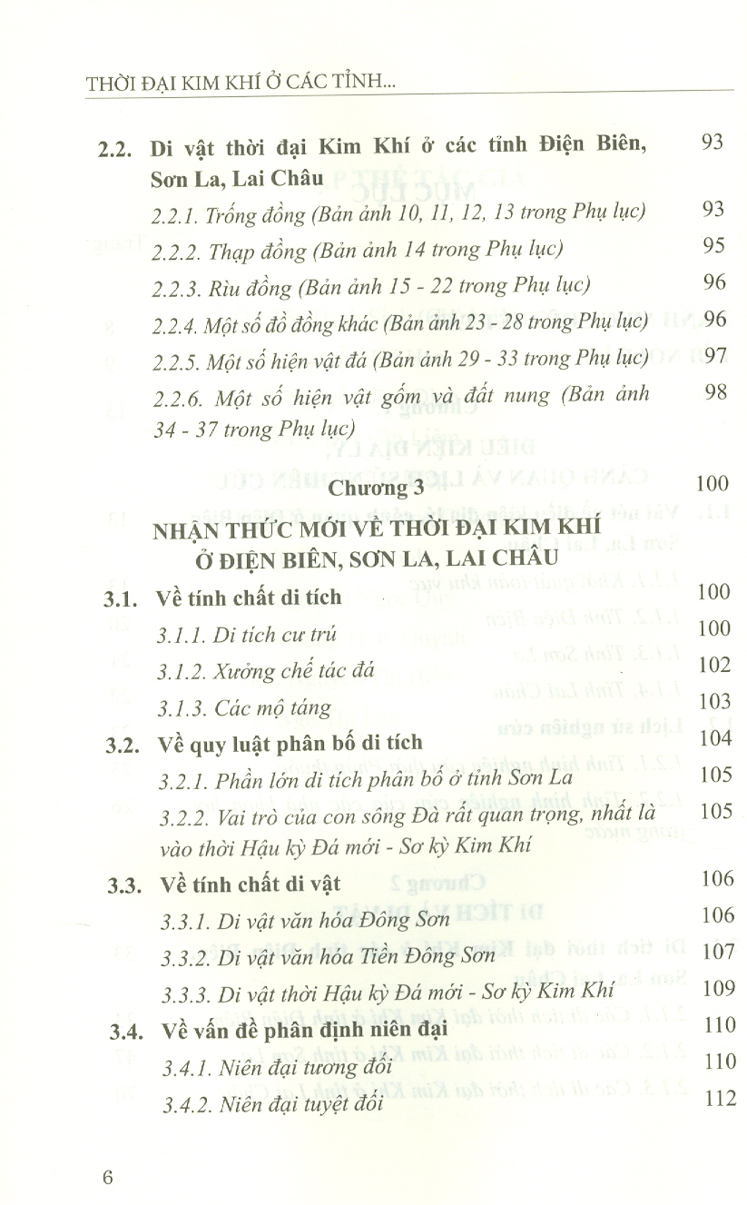 Thời Đại Kim Khí Ở Các Tỉnh Điện Biên, Sơn La, Lai Châu (Sách Chuyên Khảo)