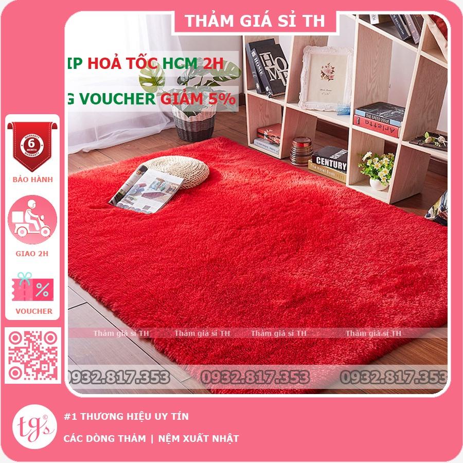 Thảm Lông Xù Đỏ Đô | 160x200cm | Thảm Trang Trí Phòng Khách - Phòng Ngủ - Thảm Trải Sofa - Thảm Dành Cho Bé