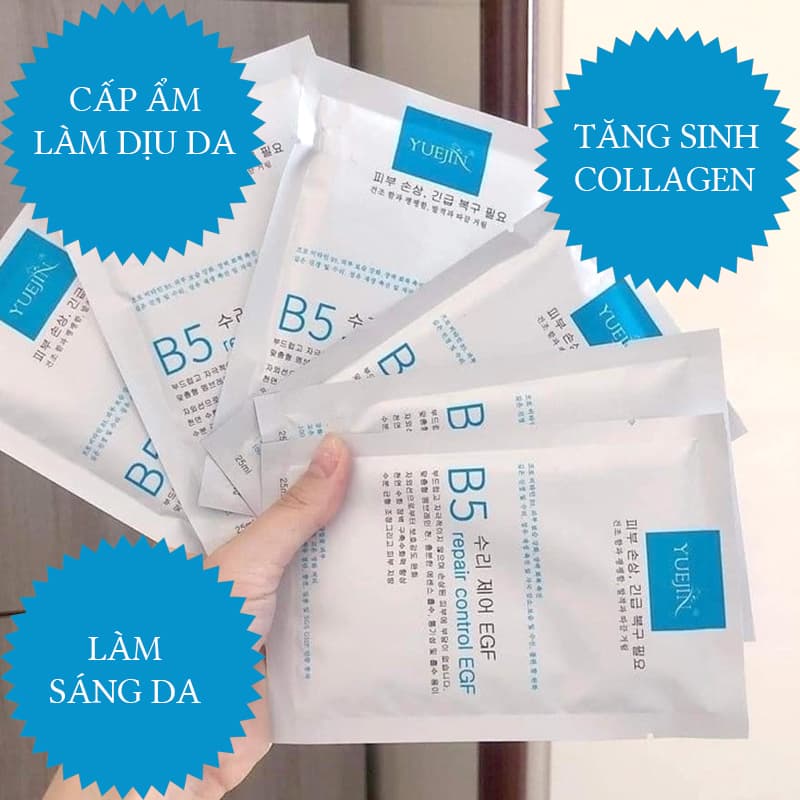 Mặt nạ phục hồi cấp ẩm Yuejin B5 Repair Control EGF Mask ( 1 miếng )