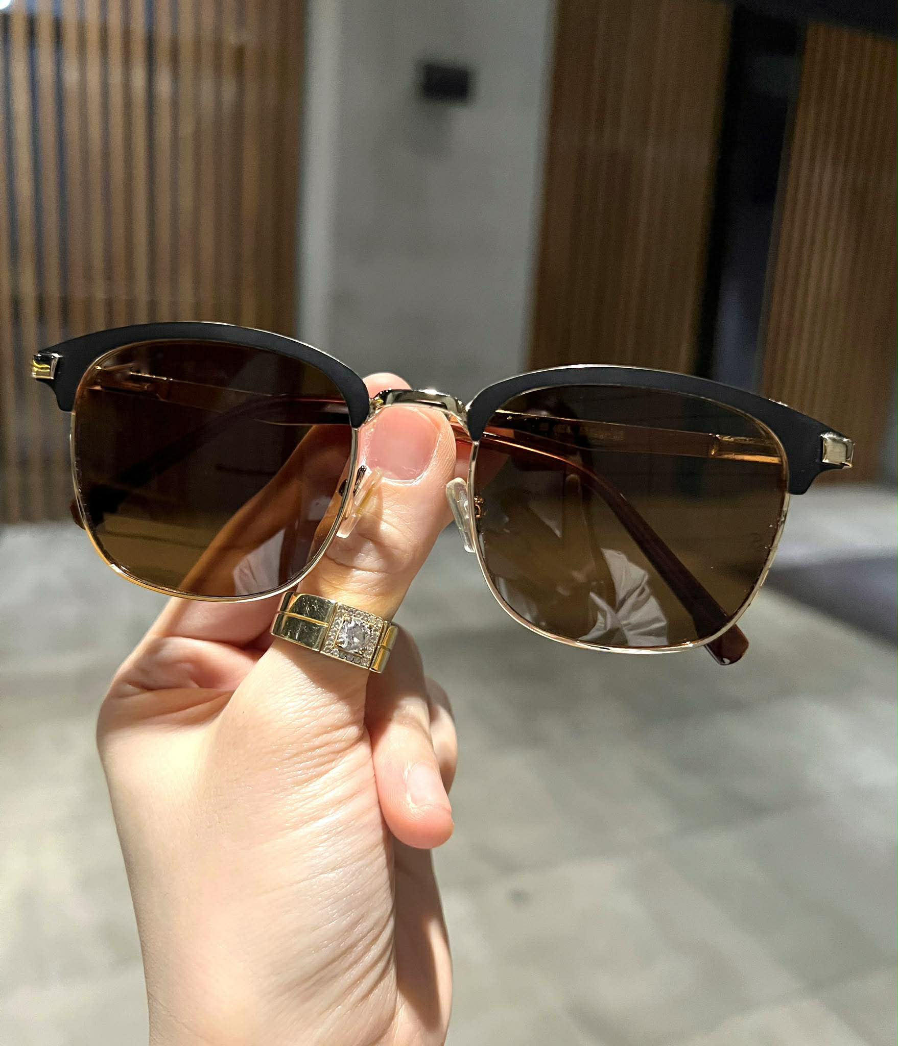 Kính râm, Kính mát nam nữ đi đường chống dáng Clubmaster cổ điển