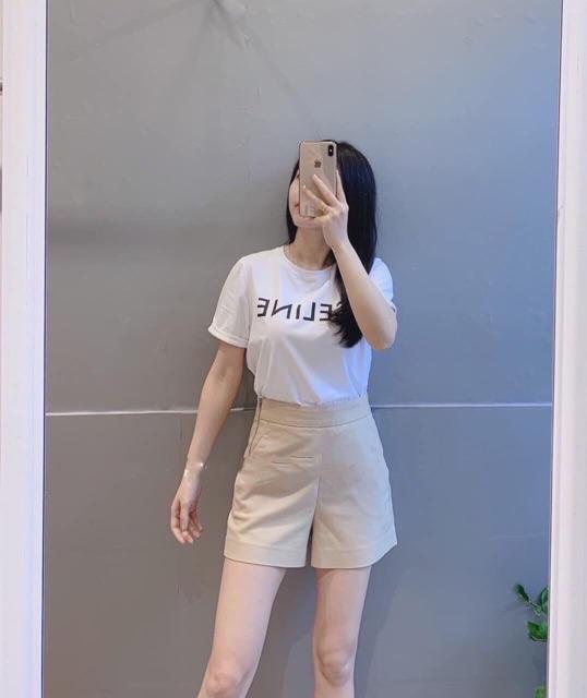 Quần shorts cạp cao Quần short KHÁO GIỌT LỆ hông 6316