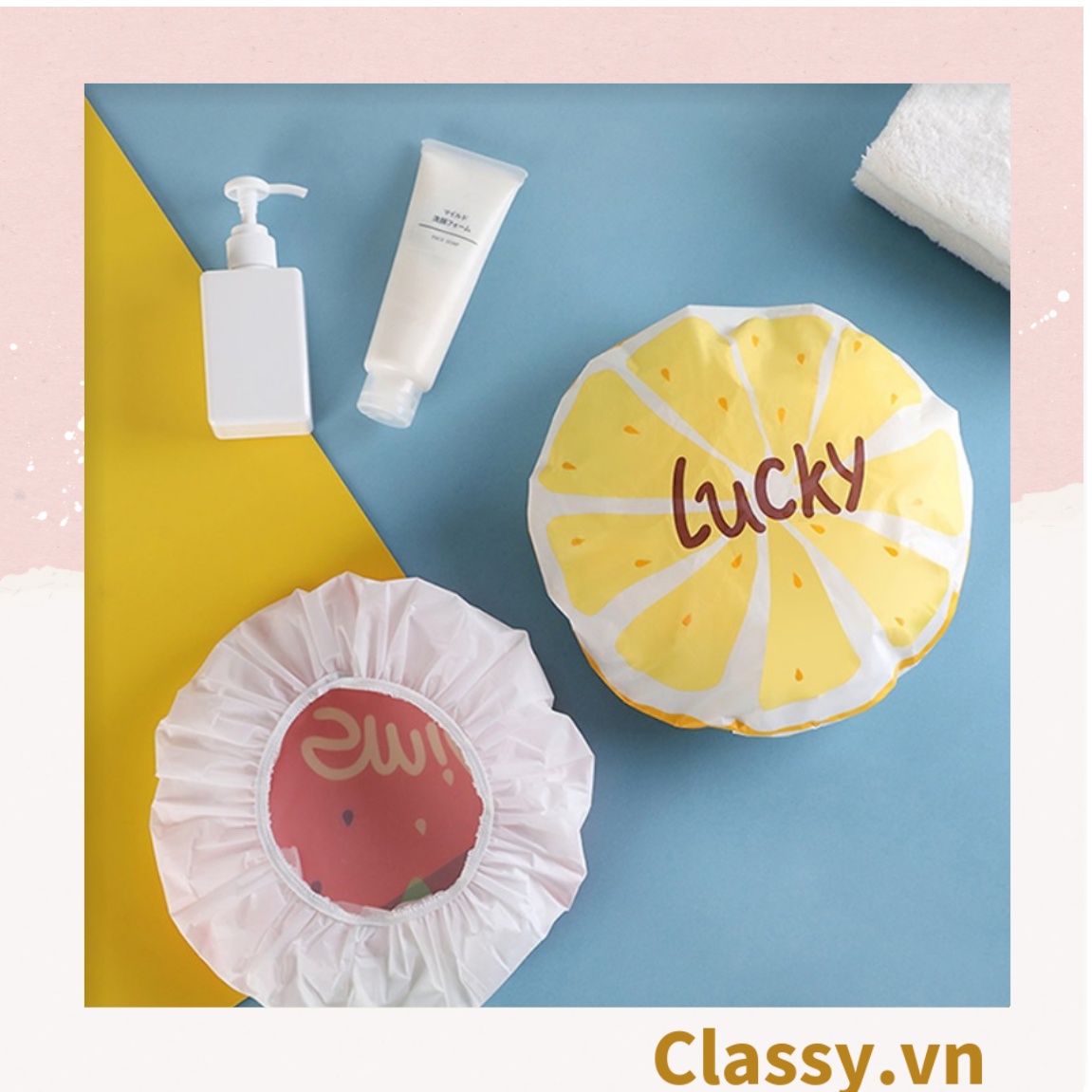 Mũ tắm nhiều màu, họa tiết trái cây phù hợp cho cả nam và nữ Classy PK1291