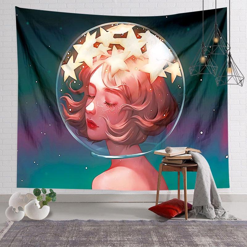 Thảm Treo Tường, Decor phòng ngủ, vải treo tường vintage