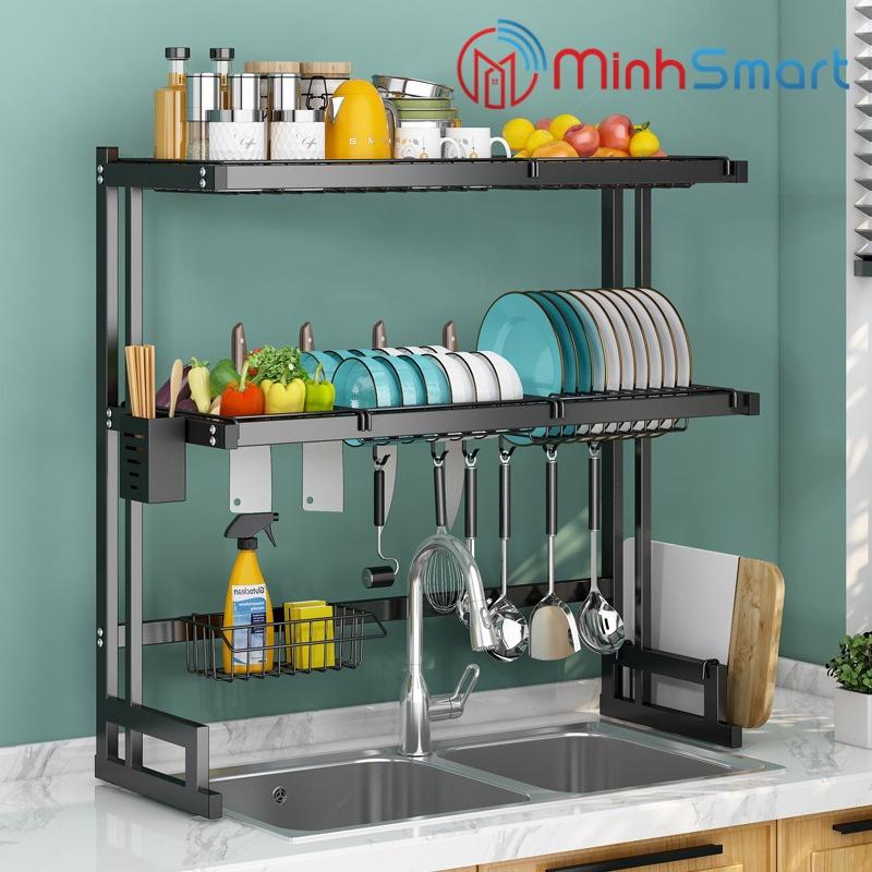 Kệ úp chén bát đĩa - Kệ trên bồn rửa đa năng 2 tầng