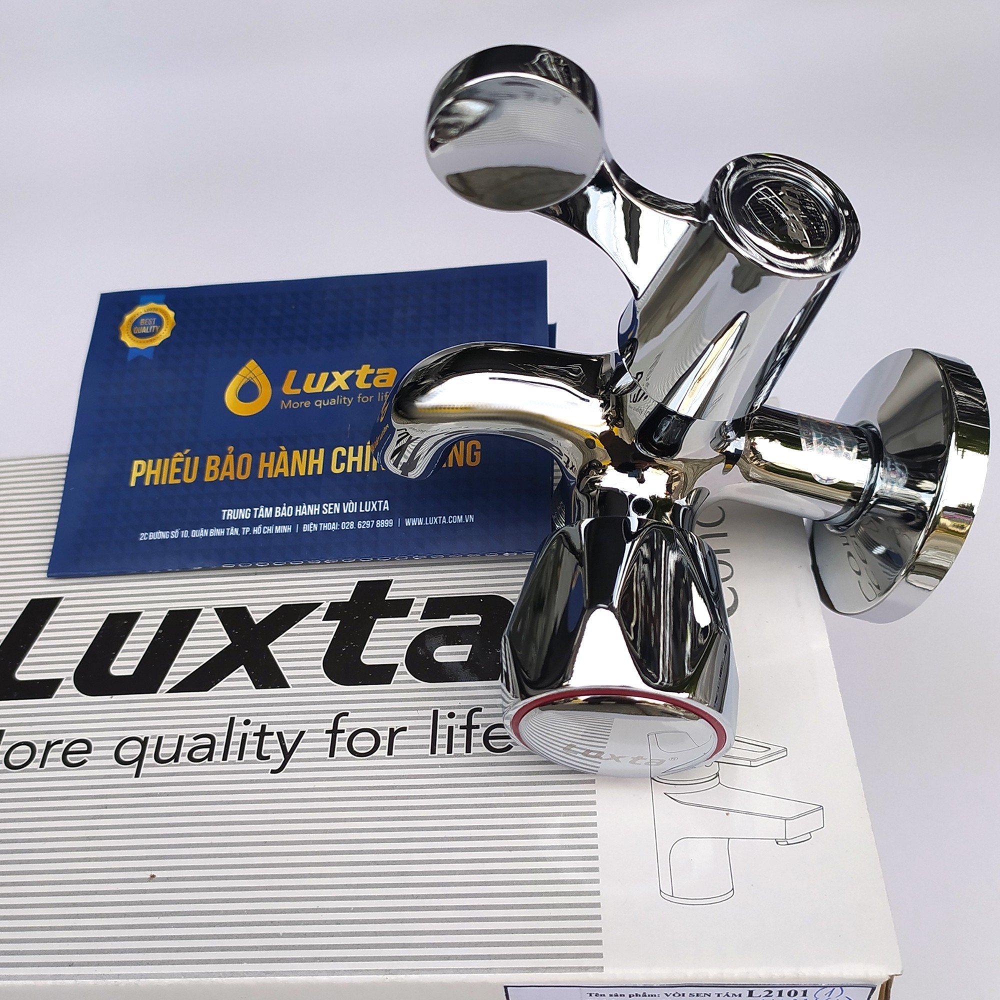 Củ Sen Tắm Lạnh Đồng Thau Mạ Crome LUXTA L2101