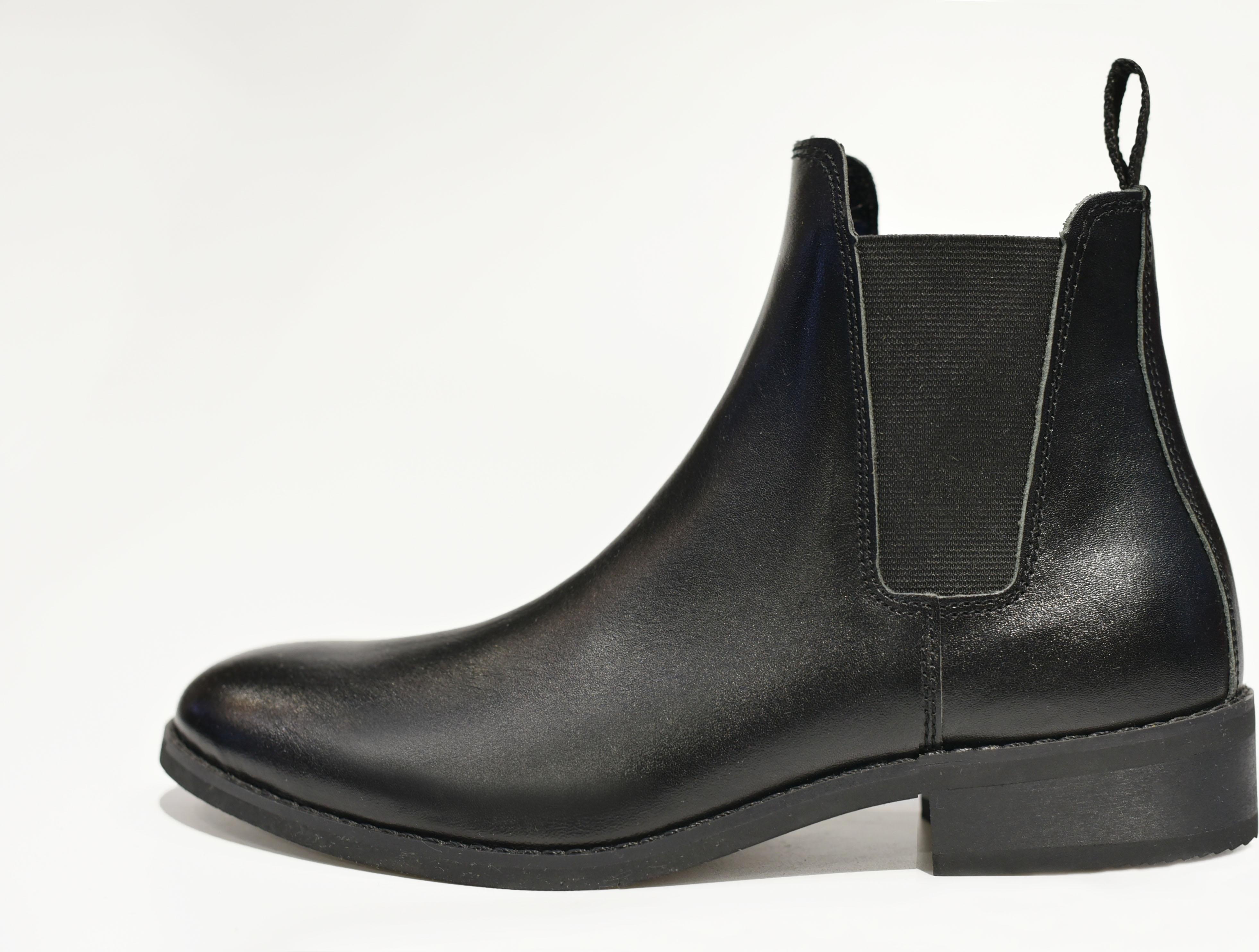 Giày Chelsea boot nam màu đen da trơn Revision 2 TFBKU8826 - Size