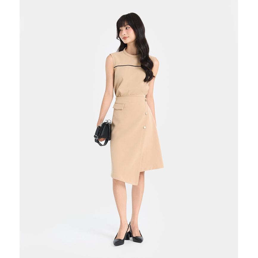 Chân Váy Nữ Thời Trang Hnoss Dáng Lửng Kiểu Đắp HNVLU020
