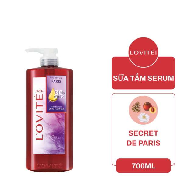 Sữa Tắm Serum Lovite paris  Cấp Ẩm 24H Cho Da Căn Mọng Ẩm Mượt 700ml ( không xuất hóa đơn )