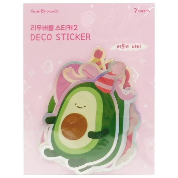 Bộ 7 Miếng Sticker Bơ Avo Brother 1 - Magic Channel