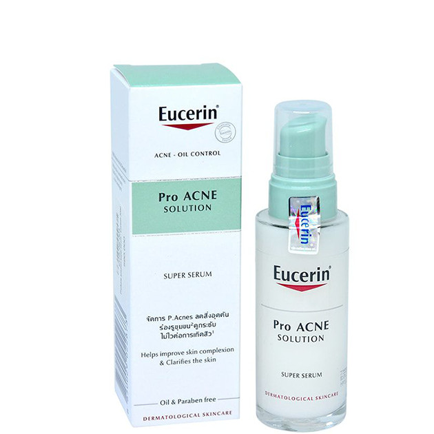 Tinh chất ngăn ngừa và chăm sóc da mụn Eucerin ProAcne Super Serum 30ml + Tặng máy massage mặt ion