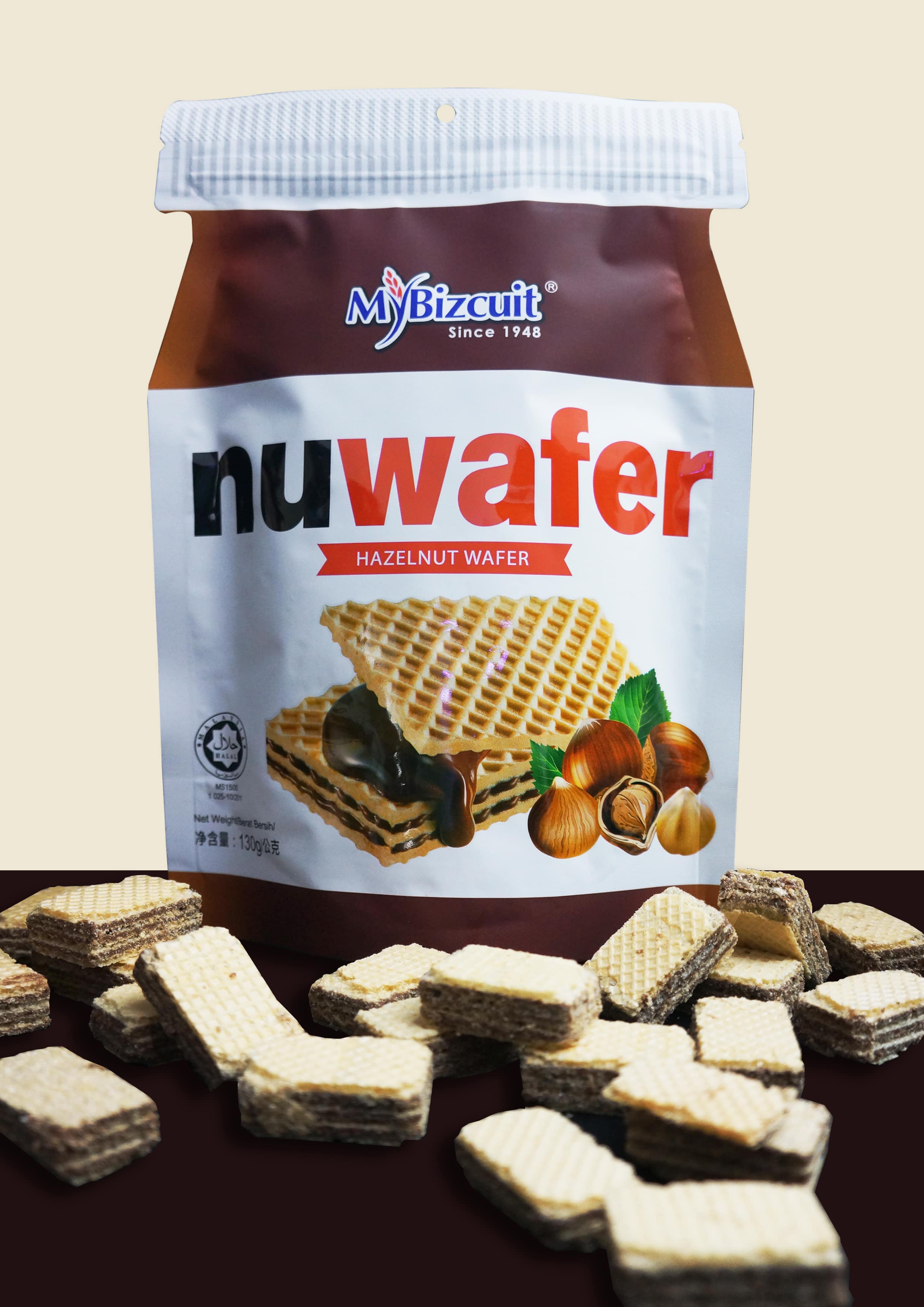 BÁNH XỐP HẠT PHỈ NUWAFER 130G