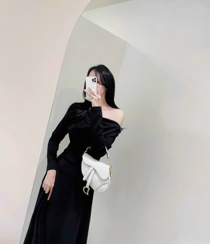 ĐẦM ĐEN DÀI TRỄ VAI MIDI SUÔNG TRƠN XÒE ÔM BODY TAY DÀI ĐI TIỆC DẠO PHỐ ĐI CHƠI NOEL GIÁNG SINH