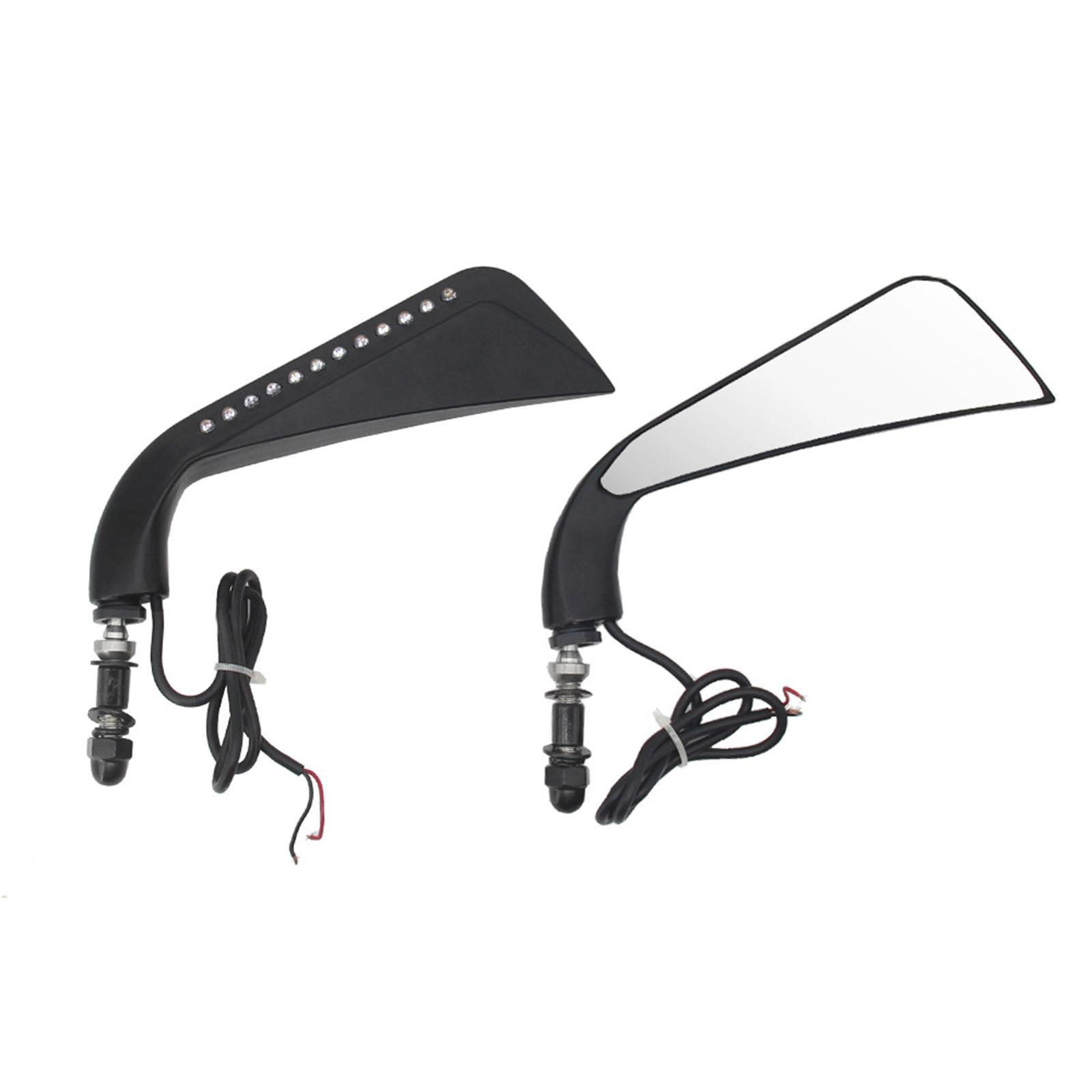 Motorcycle Side View Mirrors Accessories Parts Black