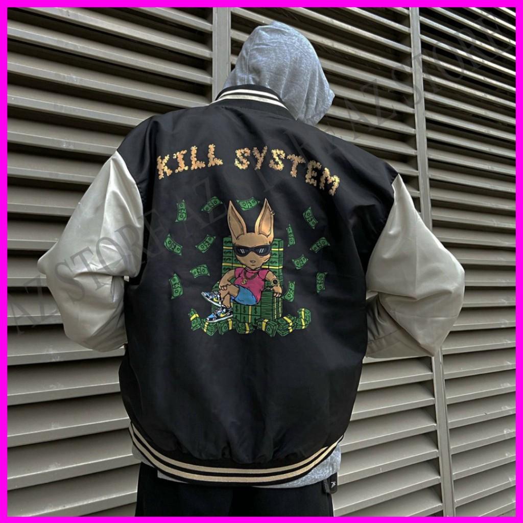Áo Khoác Dù Nam Nữ Unisex - Áo Khoác Bomber SYSTEM Phối Tay