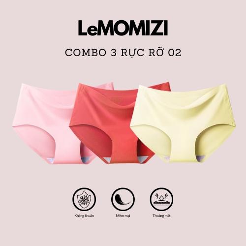 COMBO 3 QUẦN LÓT ĐÚC SU LeMOMIZI THUN LẠNH – CO GIÃN 4 CHIỀU – ĐẸP THOÁNG MÁT – GIÁ SỐC