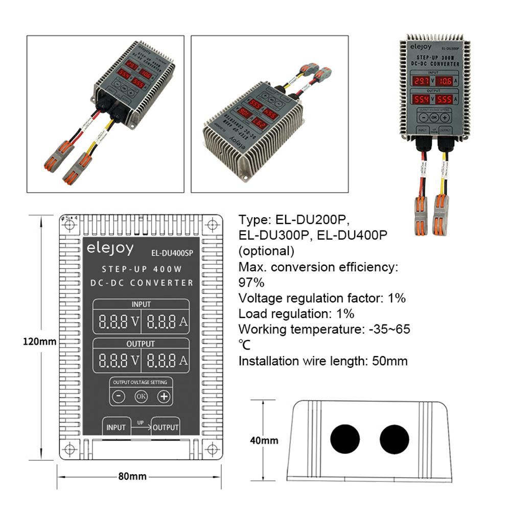 DC-DC Voltage Adjustable Power Converter 10-32V to 11-85V Power Converter with LED Display Output Voltage Adjustable Converter
