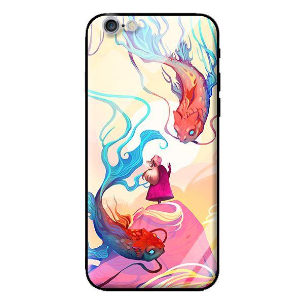 Ốp kính cường lực cho iPhone 6s Plus Cặp Cá Chép - Hàng chính hãng