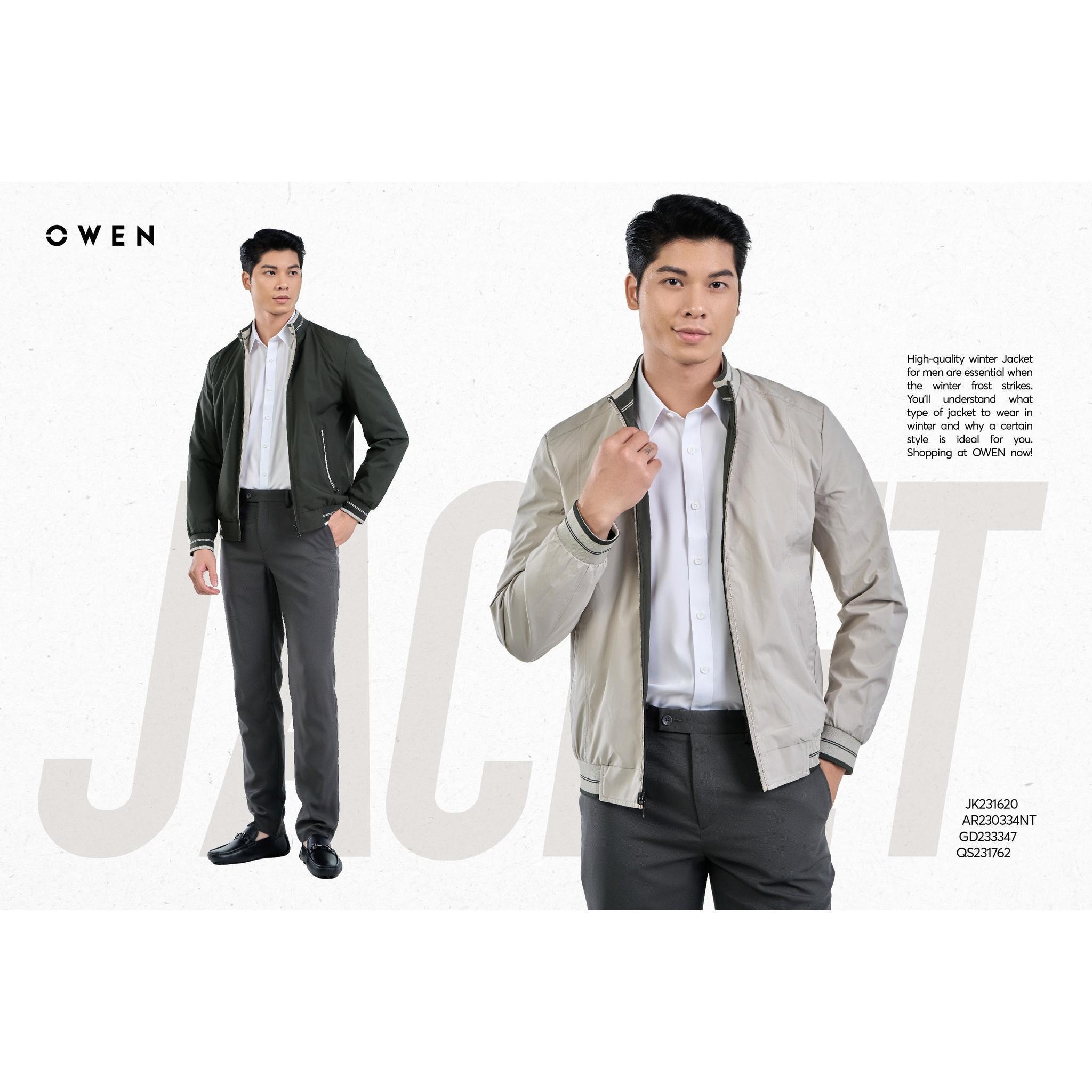 Áo khoác nam, áo Jacket OWEN cao cấp giữ ấm tốt JK231620