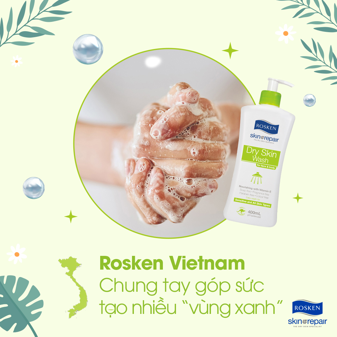 Sữa tắm dưỡng ẩm Rosken Dry Skin wash