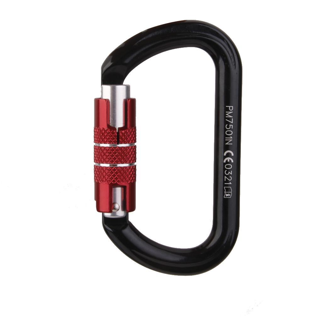 24KN Mountaineering Climbing O Shape Self-locking Aluminum Carabiner
