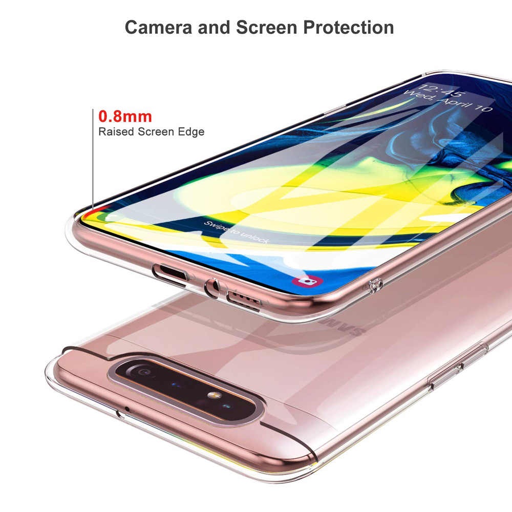 Ốp lưng silicon dẻo trong suốt cho Samsung Galaxy A80 / A90 hiệu Ultra Thin siêu mỏng 0.6mm - Hàng nhập khẩu