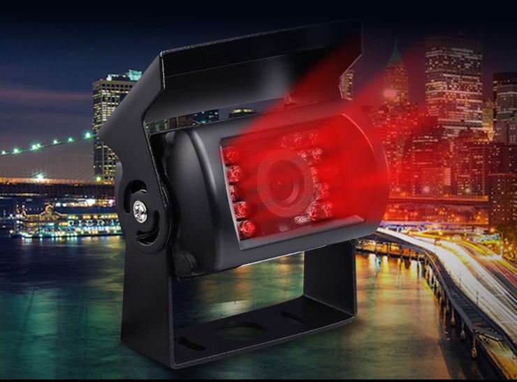 Camera lùi hồng ngoại 18 led cho xe tải xe khách dây AV 15m