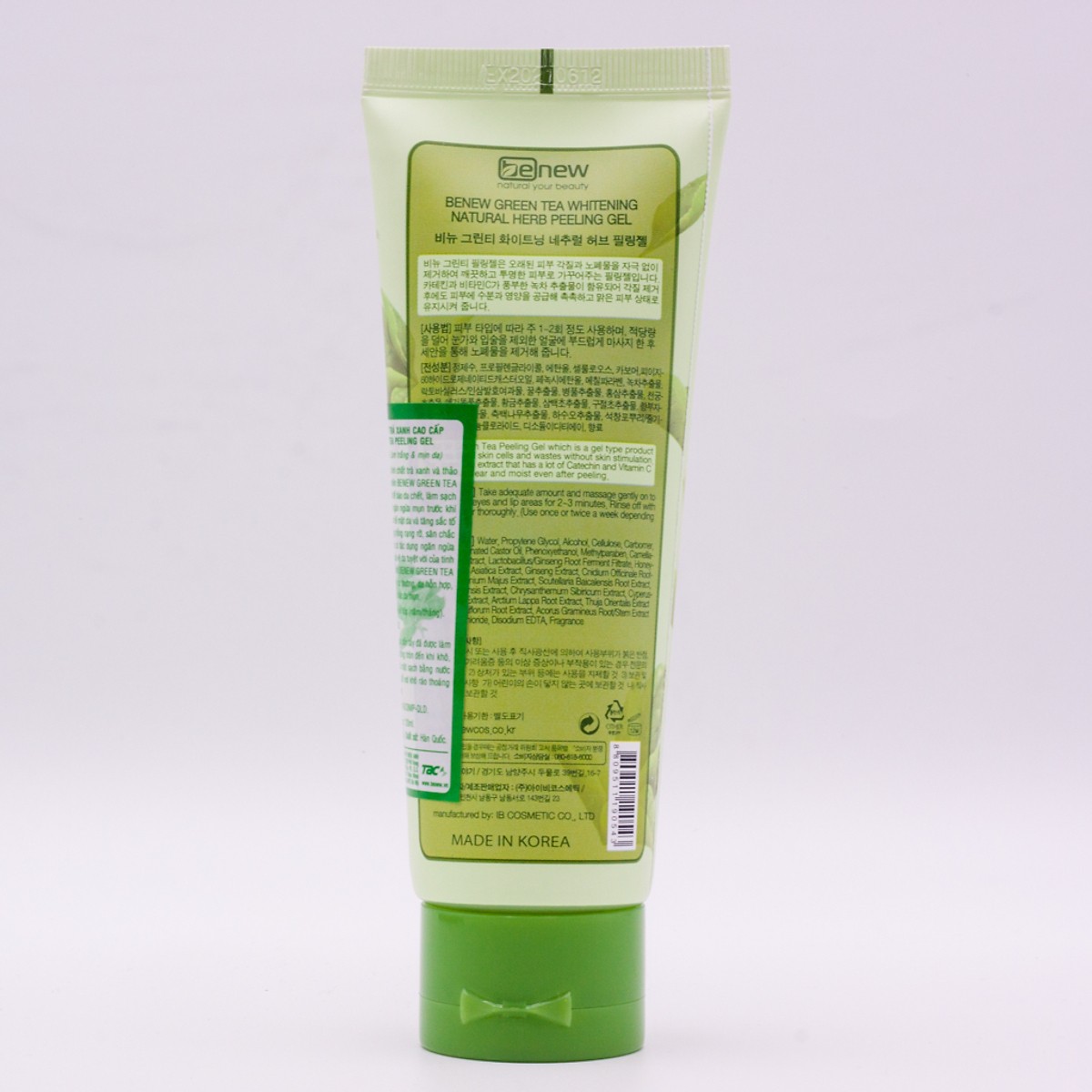 Tẩy tế bào chết trà xanh cao cấp Hàn Quốc Benew Green Tea Peeling Gel (120ml) - Hàng Chính Hãng [ Tặng bút bi mực nước ]