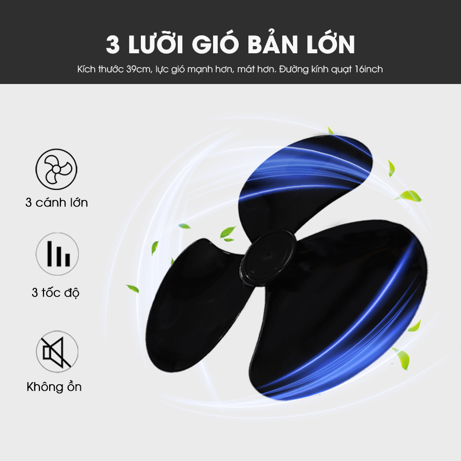 Quạt điện, quạt cây LEBENLANG LBL1862 chính hãng Đức, công suất 45W, bảo hành 2 năm - hàng chính hãng