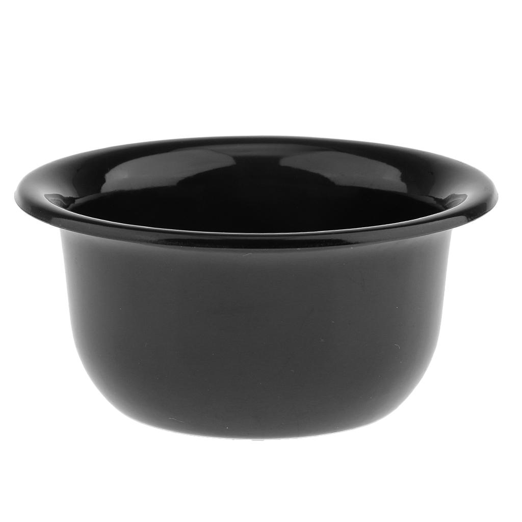 Men's Plastic Shaving Brush Mug Bowl Salon Barber Beard Shave Soap Cream Cup Black