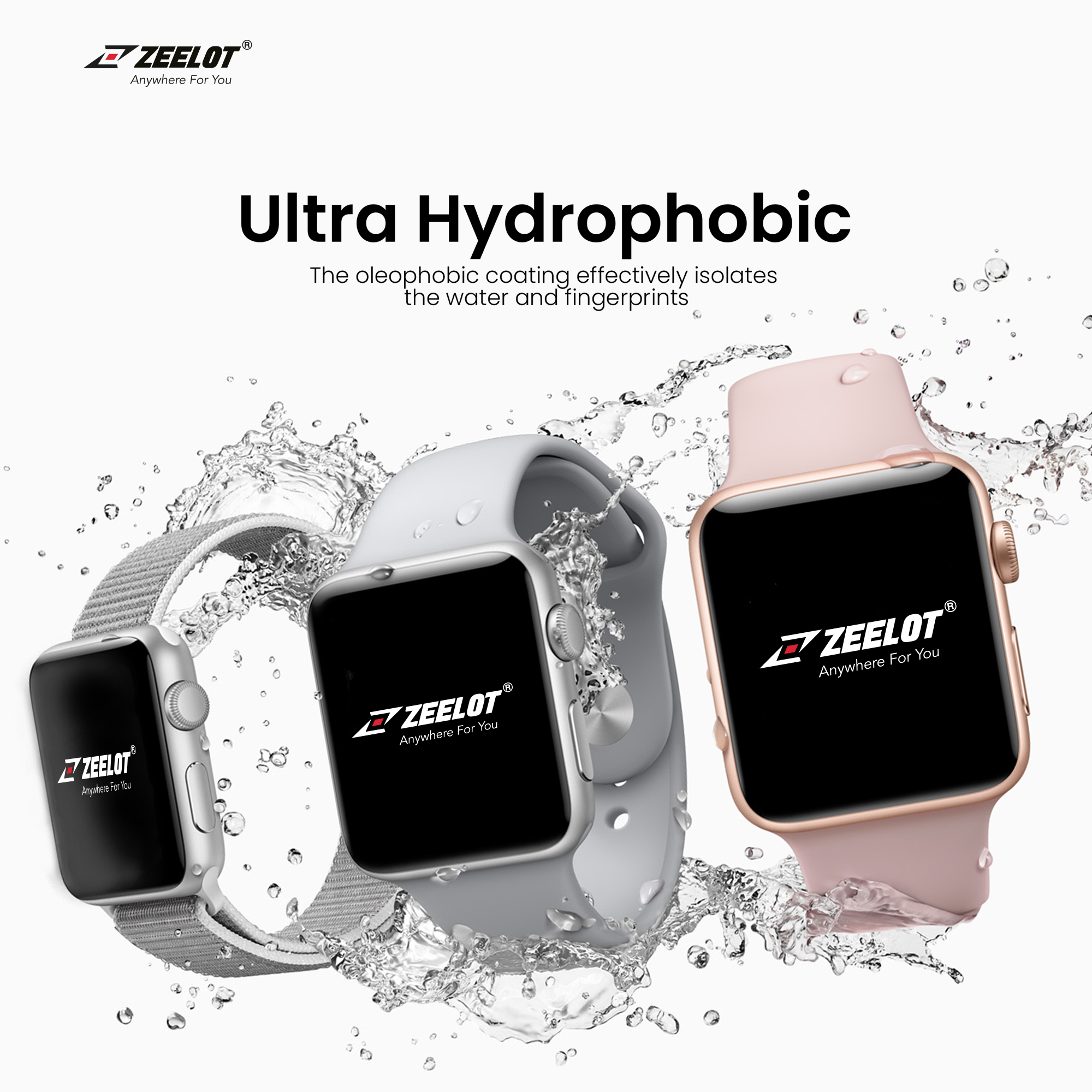 Miếng Dán Cường Lực PlShield ZEELOT Ultra Clear Bảo Vệ Màn Hình Dành cho Apple Watch Series 7/ Series 8 Size 41/ 45mm_ Hàng Chính Hãng