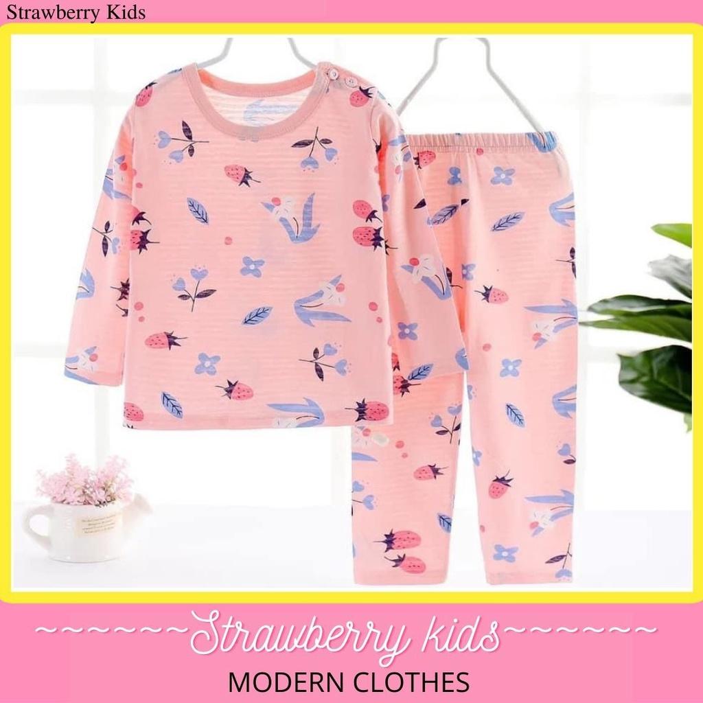 Bộ Dài Tay Cho Bé Gái Từ 10-25kg Cotton Tre Quảng Châu Loại 1