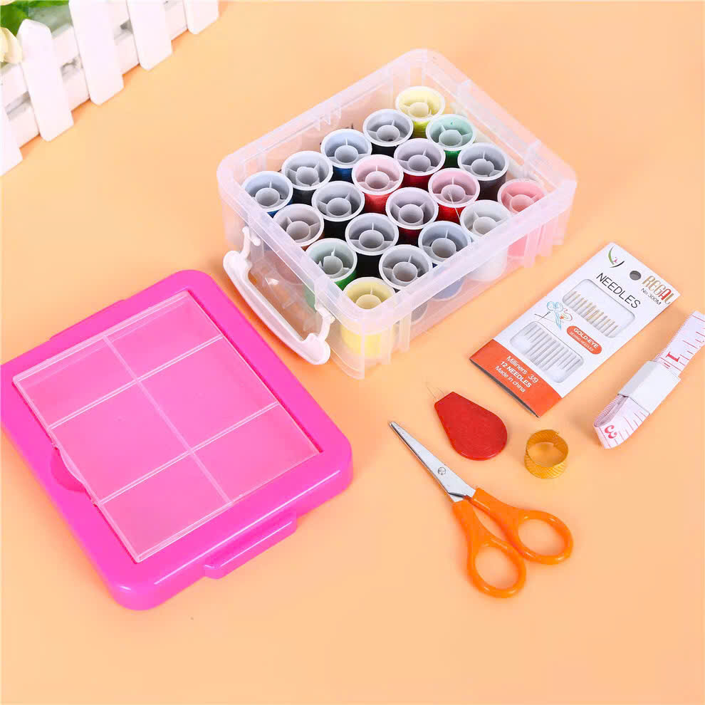 Bộ kim chỉ may vá 20 món đa năng, set kim chỉ khâu tiện lợi kèm hộp đựng