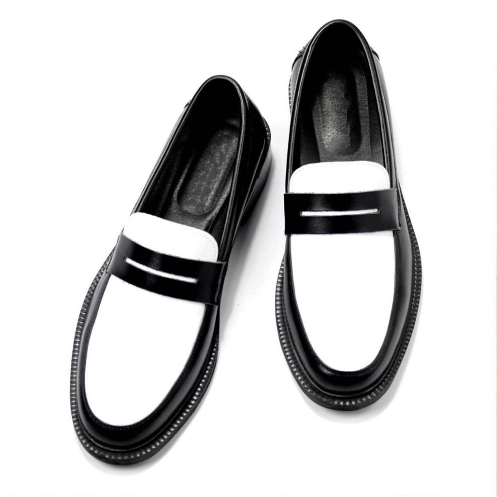 Giày Lười DECEMBER Penny Loafer Black White - LF02