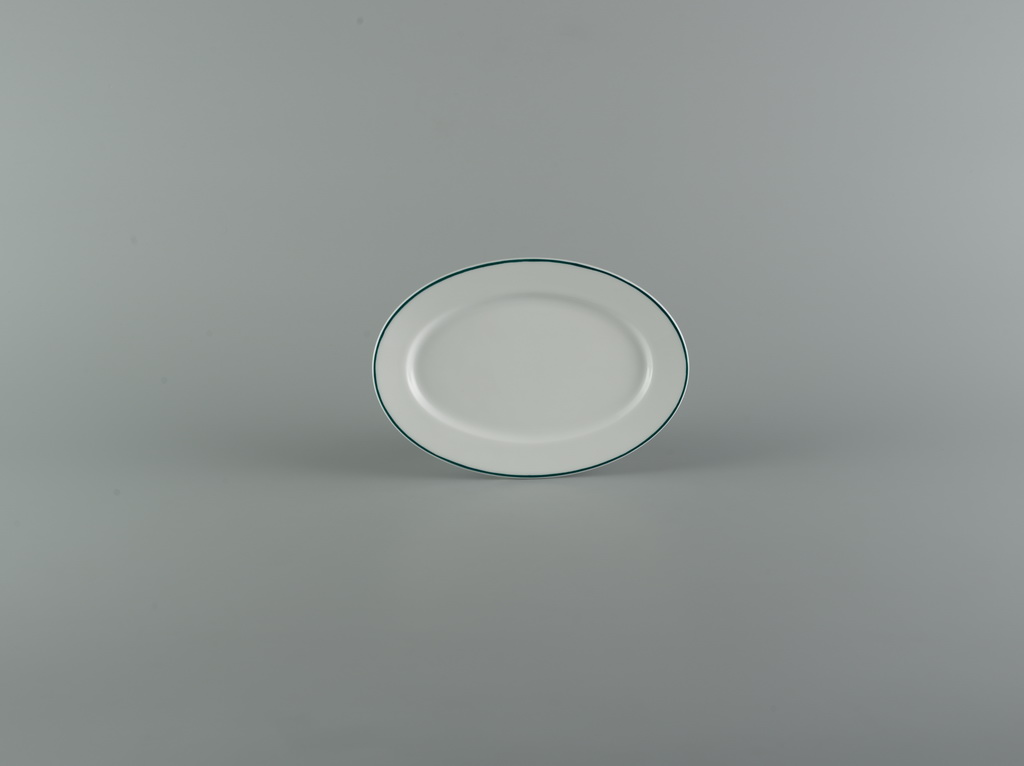 Dĩa oval 28 cm - Jasmine - Chỉ xanh lá - Gốm sứ cao cấp Minh long 1