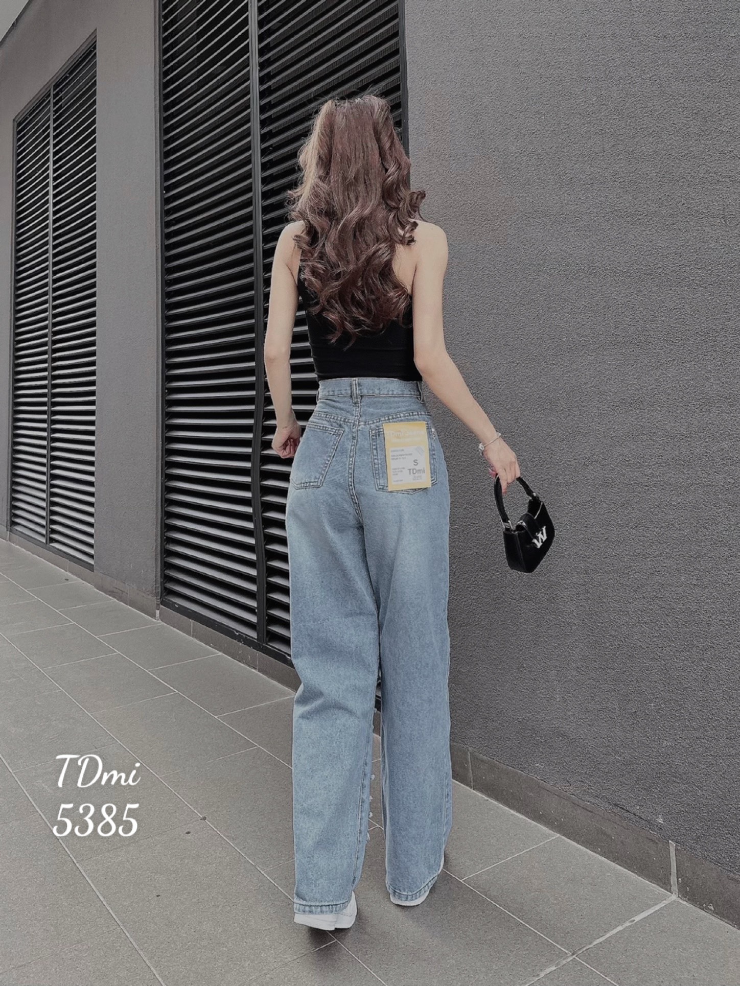 Quần Baggy Jean Nữ Lưng Cao Rách Kiểu Lai Cuốn Vải Bò Nữ Ulzzang Phong Cách Thời Trang