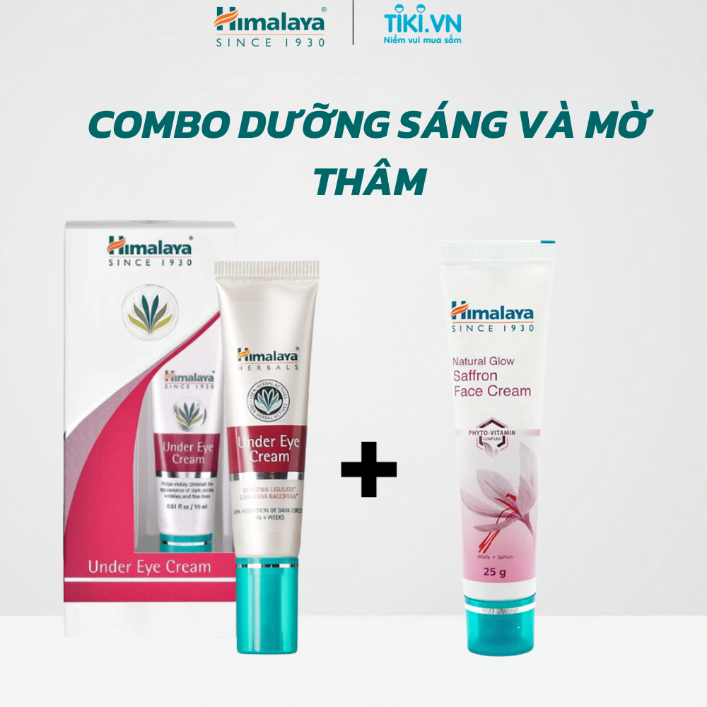 COMBO Kem Dưỡng Giảm Thâm Quầng Mắt + Kem nghệ Saffron dưỡng sáng da 25g