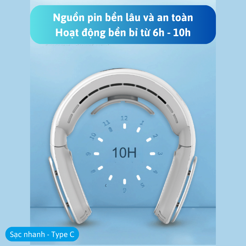 (Tặng Nồi Nấu Chậm 2 Tầng) Quạt Điều Hòa Đeo Cổ Cao Cấp JOOU LB08 Hệ Thống Điều Hòa Giảm Nhiệt 7 - 15 Độ C, pin bền bỉ - Hàng chính hãng