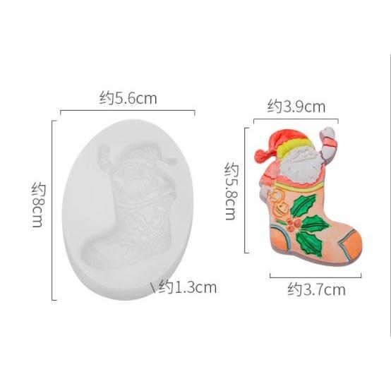 Khuôn Silicon Rau Câu 4d Tất Ông Già Noel